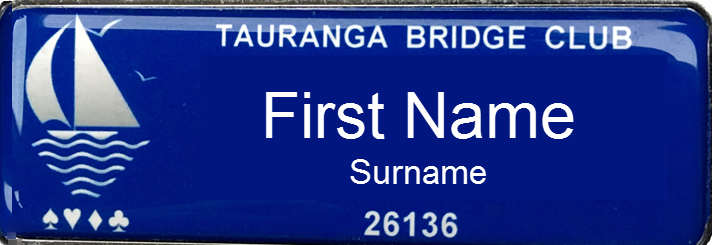 01 Tauranga Bridge Club Name tag